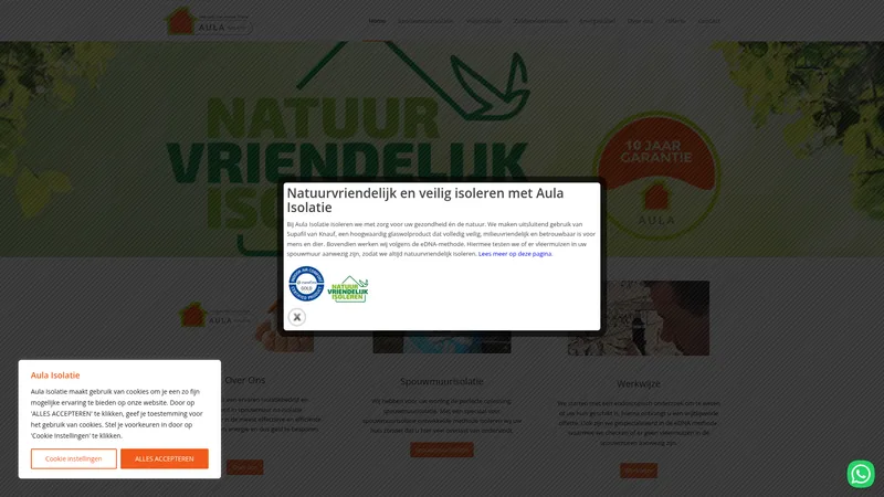 Website van AULA isolatie