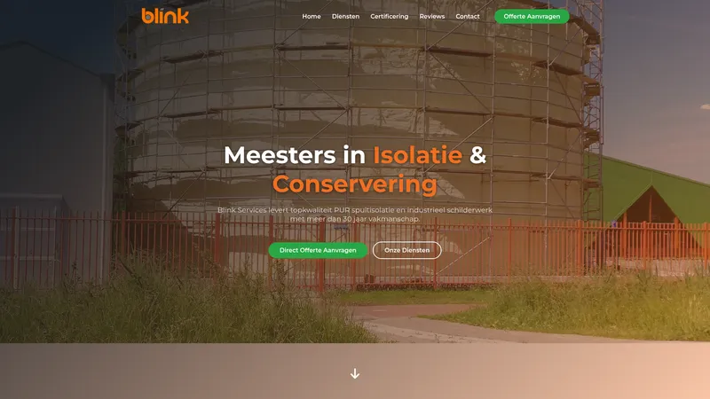 Website van Blink Services