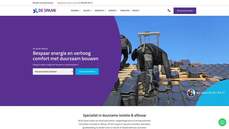 Website van De Spaan Kozijnen | Isolatie | Renovatie