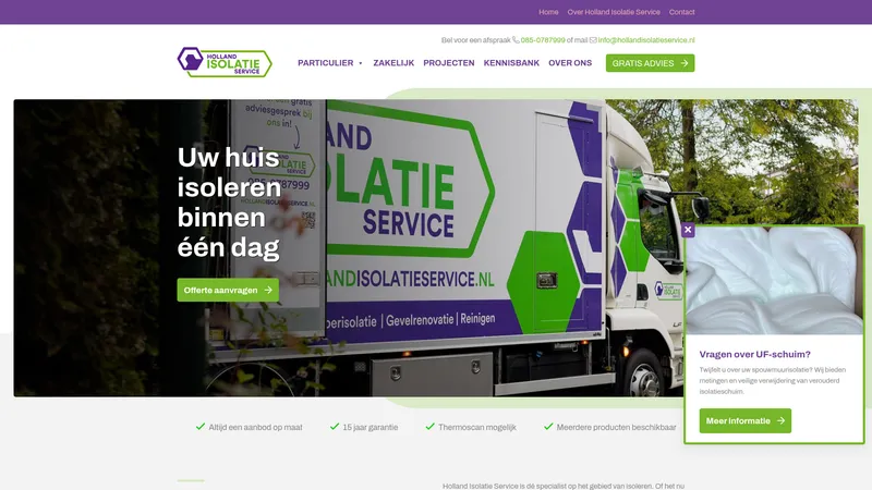 Website van Holland isolatie service