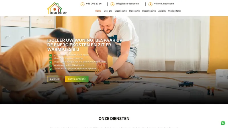 Website van Ideaal Isolatie