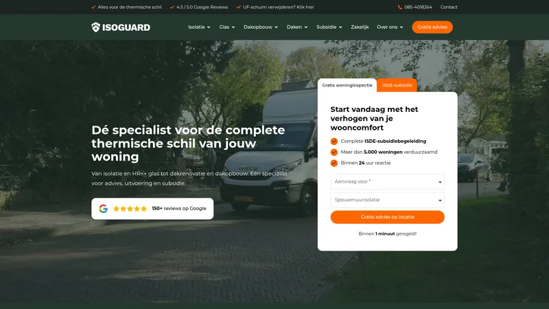 Website van ISOGUARD B.V.