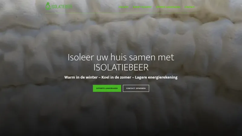Website van Isolatiebeer