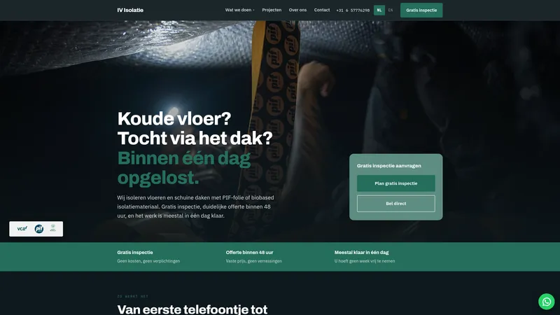 Website van IV Isolatie