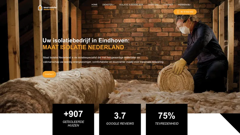 Website van Maat isolatie nederland