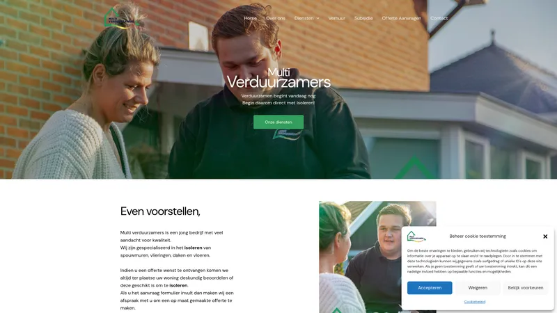 Website van Multi Verduurzamers