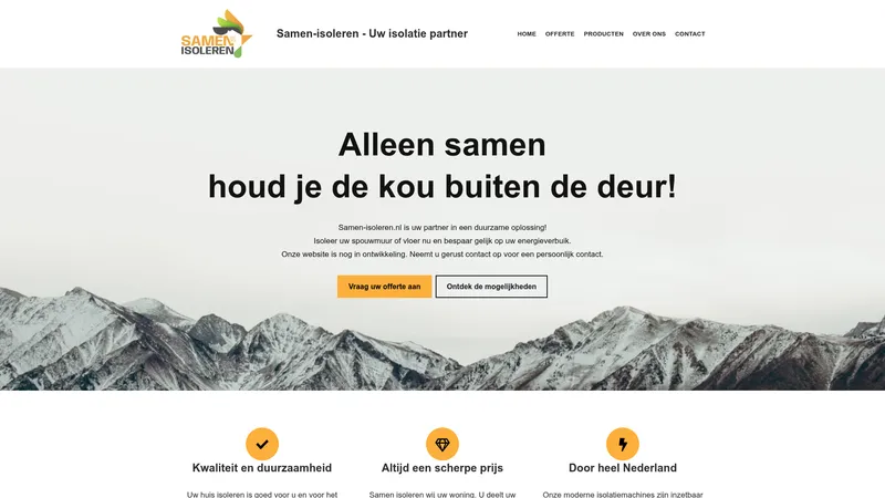 Website van Samen-isoleren