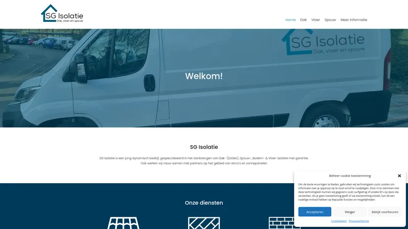 Website van SG isolatie
