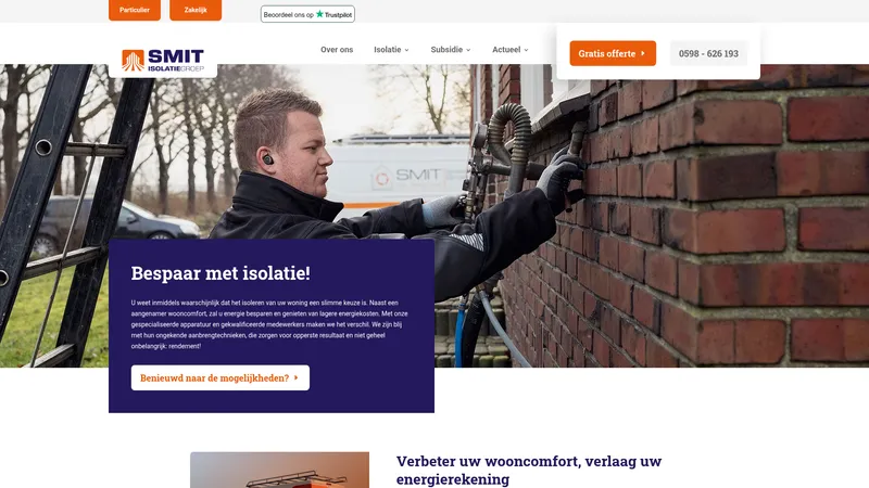 Website van Smit Isolatie Groep BV