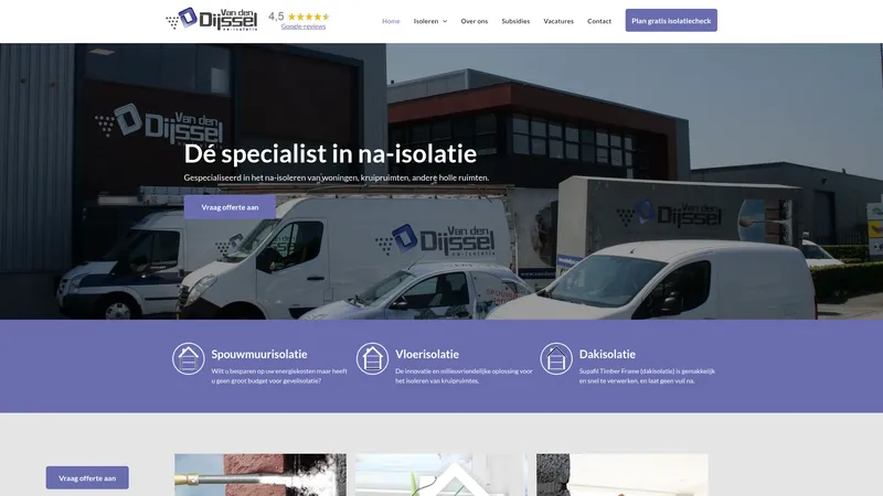Website van van den Dijssel