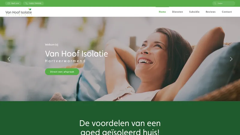 Website van Van Hoof Isolatie