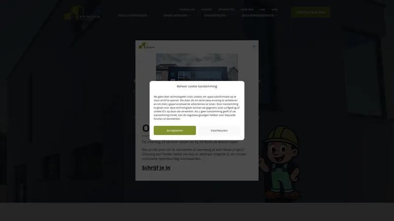 Website van VD-Build Gevel- & Dakwerken - Sint-Niklaas